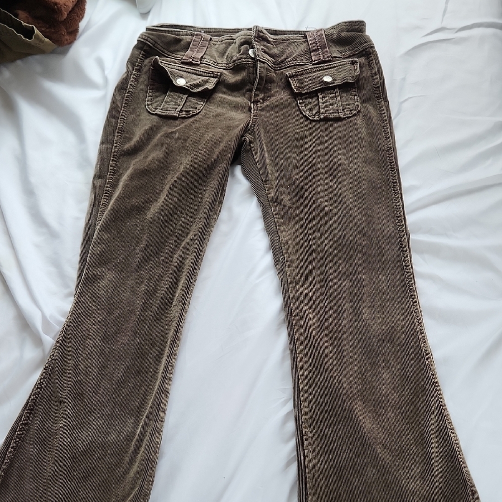 Brown Corduroy Flare Pants